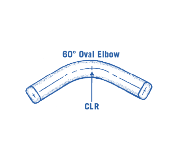 60° Oval Steel Elbow