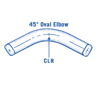 45° Oval Steel Elbow