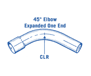 45 round steel Elbow Expanded one end