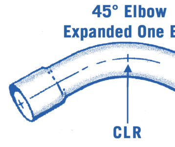 45° Round Steel Elbow Expanded One End