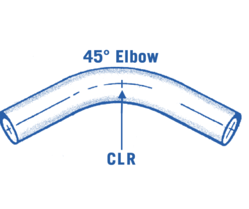 45º Round Aluminum Elbow