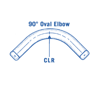 90° Oval Steel Elbow