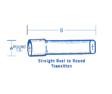 Straight Oval To Round Transition Steel