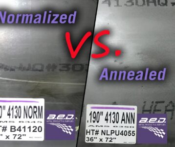 4130 Normalized vs. Annealed Sheet